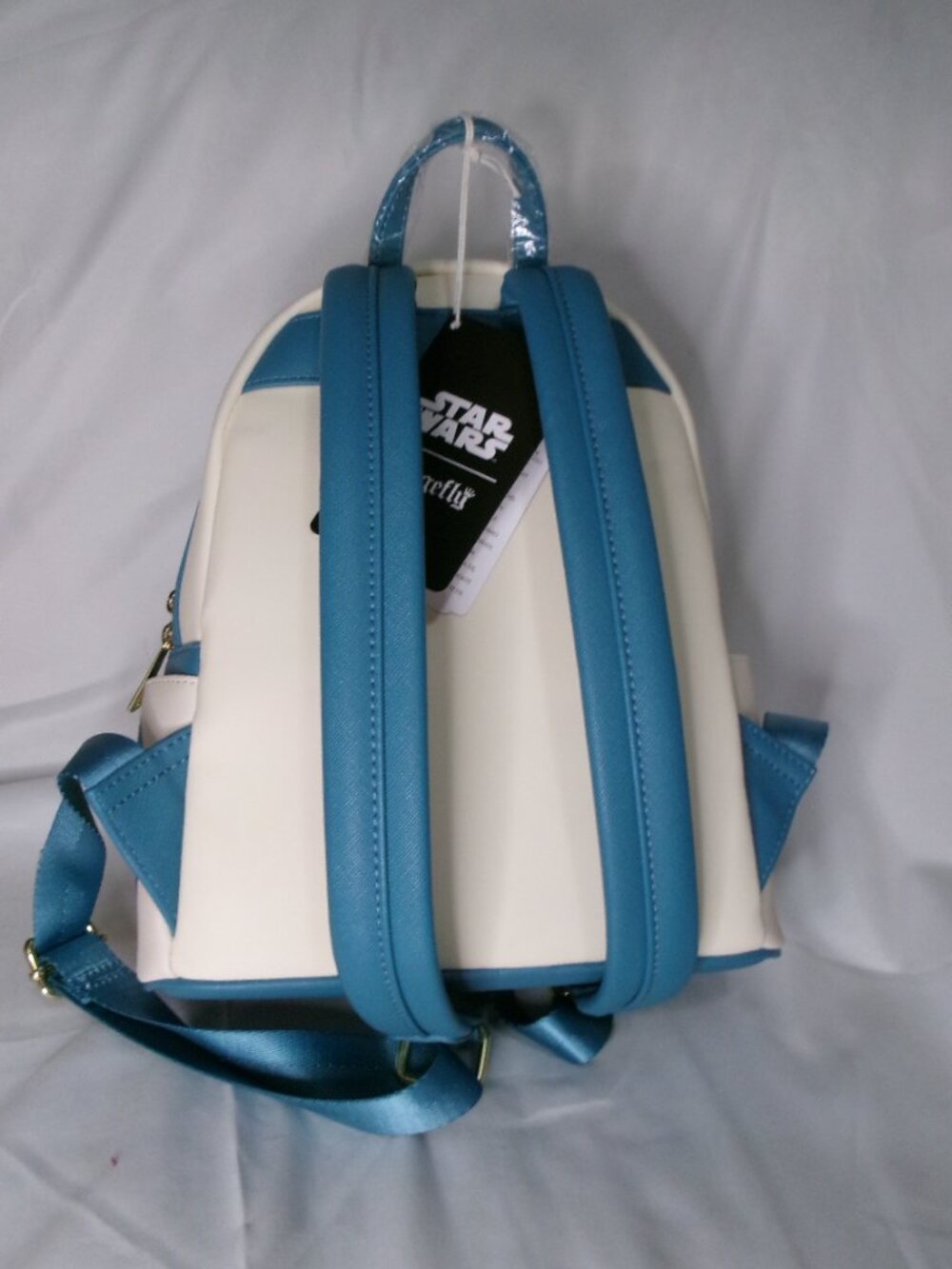 Disney Star Wars R2-D2 Loungefly Backpack with Stained Glass Background - Picture 3 of 6